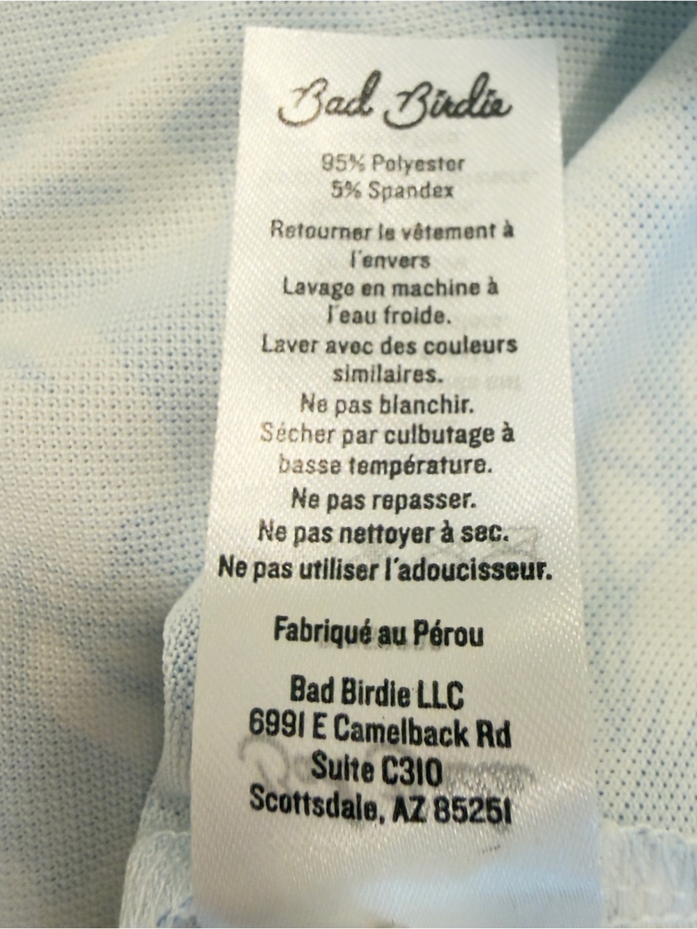 Bad Birdie Men's Hana Pique Golf Polo Shirt Floral Blue White - Medium - Picture 8 of 9